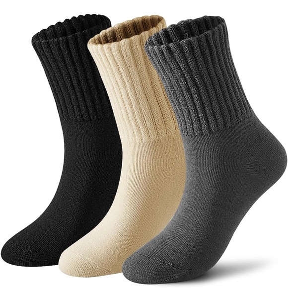 Boot Socks for Women Winter Wool Solid Thick Warm Socks Crew Socks Christmas - Picture 1 of 7